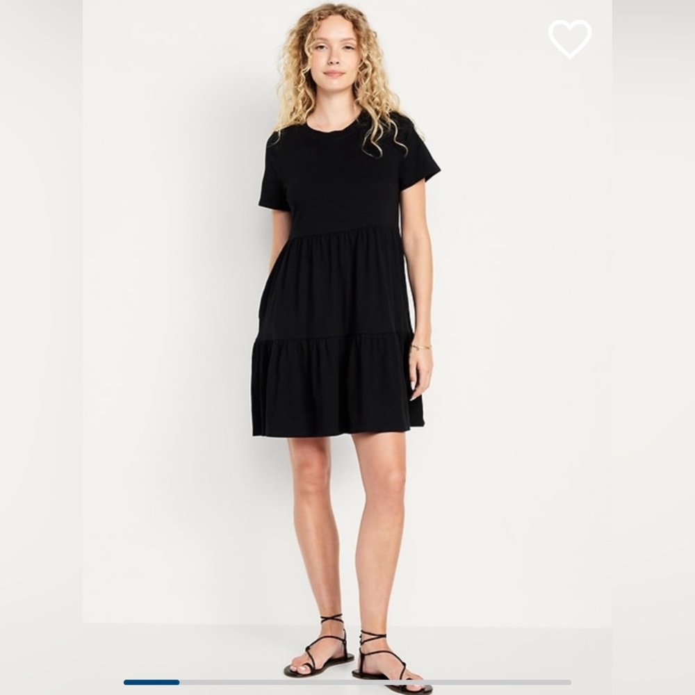 NWT Old Navy Black Shirt Dress Medium Petite